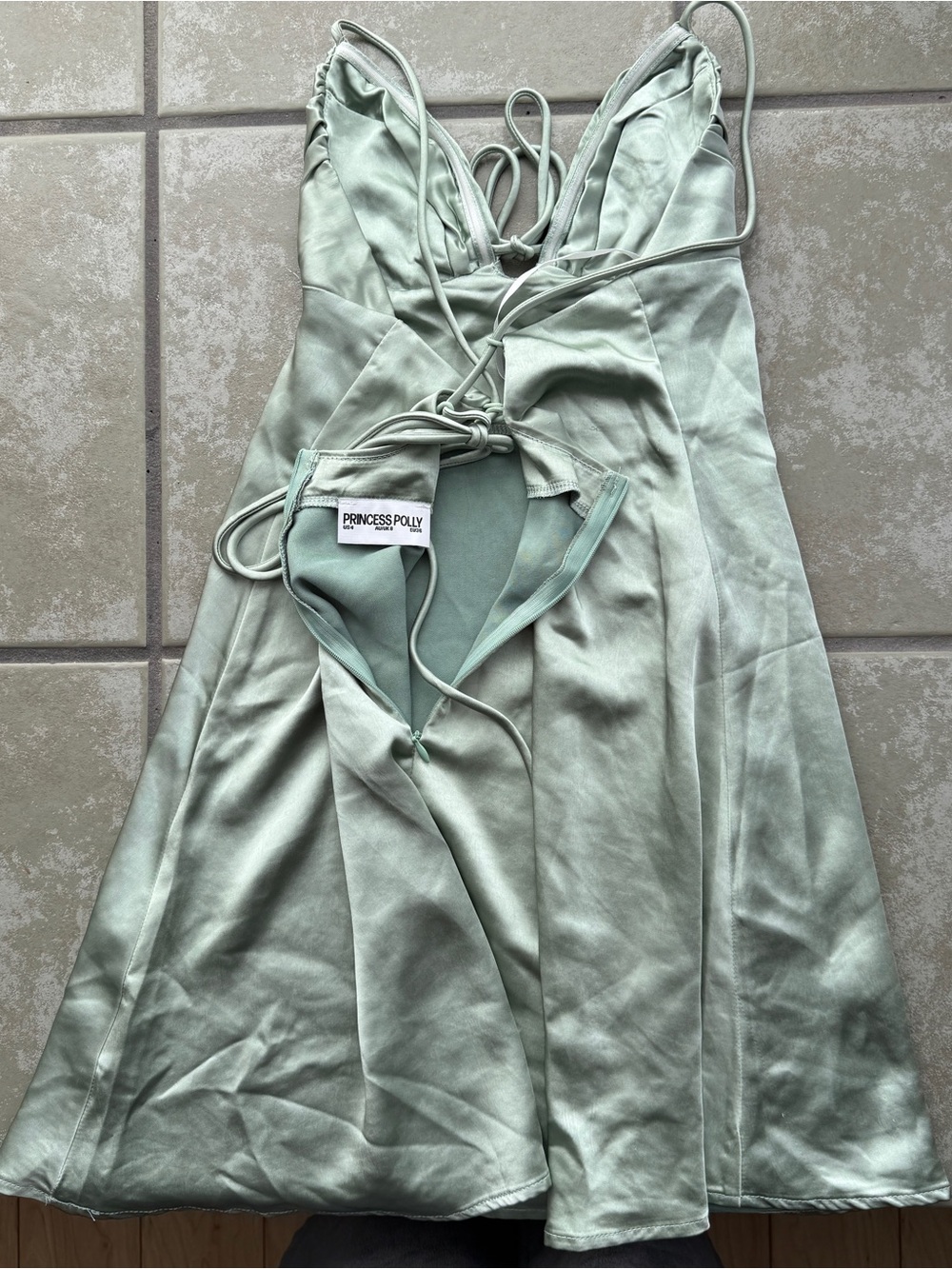 Cosmo Mini Dress Sage Green - Picture 7 of 7